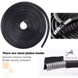 Cuộn 5m Gioăng cao su lõi thép viền bảo vệ cửa xe hơi màu đen