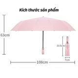 Ô Che Mưa Dù Gấp Gọn 10 Nan Chống Tia Uv Đóng Mở Tự Đóng Có Đèn Led Sun.z