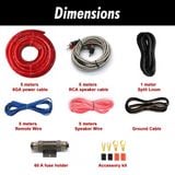 Bộ kit nguồn chất lượng cao lắp loa sub hơi, sub điện xe ô tô 8GA loại cao cấp MDK bản cải tiến
