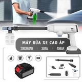 Súng nước rửa xe tại nhà có thể sạc lại Pin Lithium 25000 mAh máy tự phục vụ áp suất cao di động không dây 600W cao cấp
