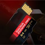 Thẻ nhớ 64G Extreme Pro MicroSD Sandisk tốc độ cao 4K cho camera, flycam tặng kèm adapter áo thẻ nhớ tiện dụng