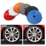 chỉ viền bánh xe chống xước lazang xe hơi, cao su dán trang trí vành ô tô cuộn 8m chất lượng cao đủ dán 4 bánh