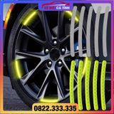 Set 10 Miếng Dán Phản Quang Ban Đêm Trang Trí Viền Bánh Xe Hơi cảnh báo an toàn cánh cửa cho xe hơi xe máy ô tô