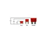 Cầu chì xe ô tô, cầu chì xe máy công suất chuẩn, đủ size, đủ công suất lựa chọn, câu trì chân mini, chân nhỏ, chân vừa