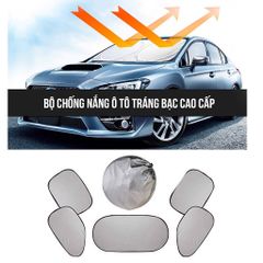 Bộ 6 Tấm Che Nắng Ô Tô Rèm chắn nắng cho Ô tô màu bạc