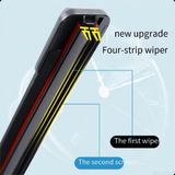 Cần Gạt nước mưa ô tô silicon 4 lưỡi phù hợp các hãng xe, cần gạt mưa ô tô xe hơi thân mềm silicon cao cấp gạt siêu sạch