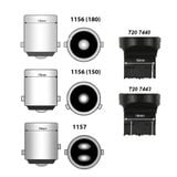 Đèn LED Phanh, Hậu, Stop, Lùi Siêu Sáng YOBIS chân cắm T20 7440 7443 1156 1157 cho Ô Tô Xe Hơi Xe Máy