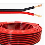 Dây Điện Đôi Lõi Đồng Nguyên Chất Vỏ Đỏ Đen Dùng Cho Loa, Đèn Led, Điện Độ Chế 26AWG/24AWG/22AWG