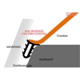 Bộ Gioăng cao su chữ T nẹp chân kính lái ô tô, phù hợp mọi loại xe