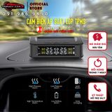 Cảm biến áp suất lốp ô tô xe hơi gắn ngoài cao cấp AUTOCAR Cảnh báo tiếng Việt độc quyền - Pin mặt trời, Màn LCD