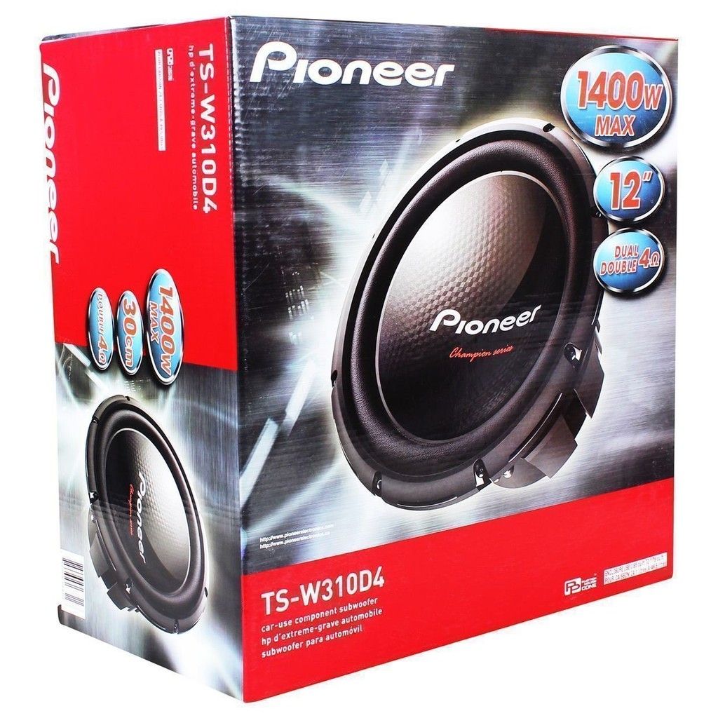 Loa siêu trầm Pioneer Bass 12 inch Mexico Công Suất 1400W từ kép TS-W310D4 Champion Series Subwoofer