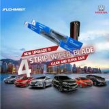 Gạt Mưa Ô tô Honda Loại Silicon 4 Lưỡi Cao Cấp, Thiết Kế Thông Minh, Gạt Êm Và Sạch Hơn