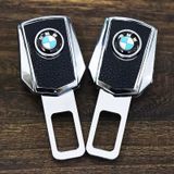 Combo 2 chiếc chốt đai an toàn phiên bản nâng cấp có thể lắp nối tiếp logo các hãng xe Mercedes, Bmw Audi, Porsche