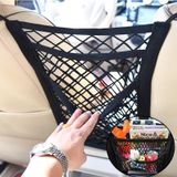 Túi lưới gắn ghế ô tô 3 lớp đa năng vách ngăn ghế sau xe ô tô đàn hồi đa chức năng giúp lái xe an toàn