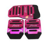 Bộ đệm chân côn phanh ga cho xe ô tô số sàn nhiều màu thể thao kim loại phối cao su nhám chống trượt