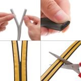 20M（10M*2) sẵn 3m Tự dính gioăng chữ D dành cho cửa  nhà, Dải cách âm Chống va chạm Ron cửa lắp khe hở cửa