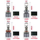 Phụ tùng đèn bi cầu mini xe ô tô có mặt cắt chống chói chân H7 H4 360 Độ H11 HB3 Led 9005 25000LM 12V 24V cắm din