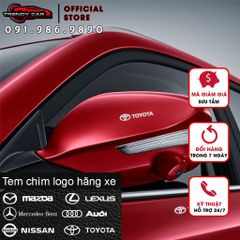 [HONDA] Miếng decal dán trang trí xe ô tô đẹp, tem kim loại chìm in logo hãng xe Honda Brio, City, Civic, CR-V, HR-V