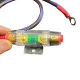 Cầu Chì Ống 60A Có Dây Nối Ắc Quy 8AWG độ nguồn loa sub, thiết bị âm thanh cho ô tô đảm bảo an toàn