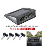 Cảm biến áp suất lốp TPMS van TRONG TIẾNG VIỆT màn hình LED pin NL mặt trời BH 12 tháng