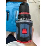 bộ máy khoan pin động cơ không chổi than 18v cao cấp 2 pin công suất cao kèm hộp đựng và đầy đủ phụ kiện và sạc