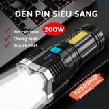 Đèn Pin, Đèn Pin Led Cob Mini 4 Bóng Sạc USB Đèn Pin Cầm Tay Siêu Sáng, Nhiều Chế Độ, Có Đèn Led Hông Du Lịch Tiện Dụng