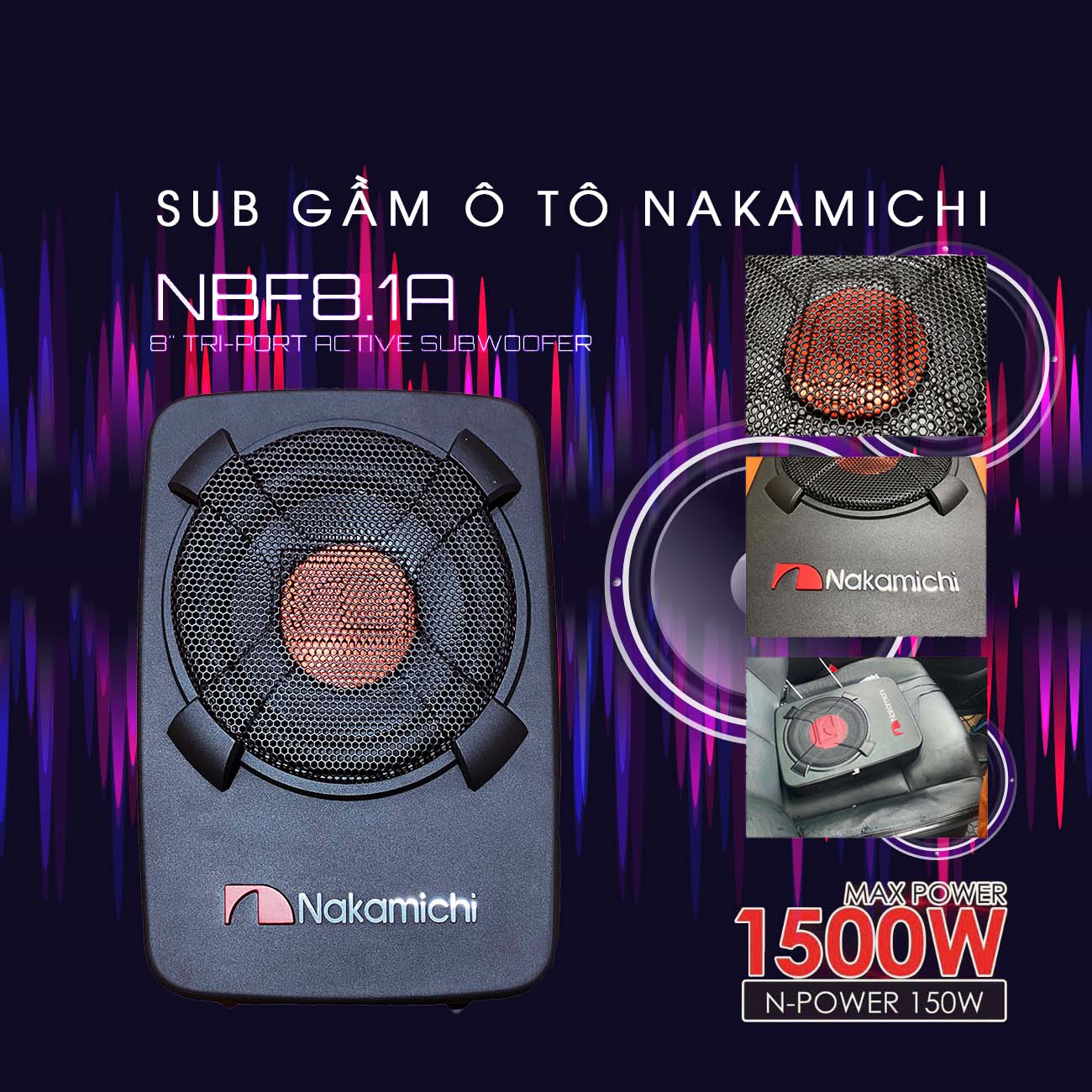 ナカミチ　NBF8.1A 20cm (8インチ)ウーハーmax1500w Nakamichi NBF8.1A - 8