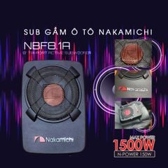 Loa Sub Ô tô, Loa Sub Nakamichi NBF8.1A 8'' 1500W Bảo Hành 12 Tháng Đầy Đủ Phụ Kiện Dây Giắc