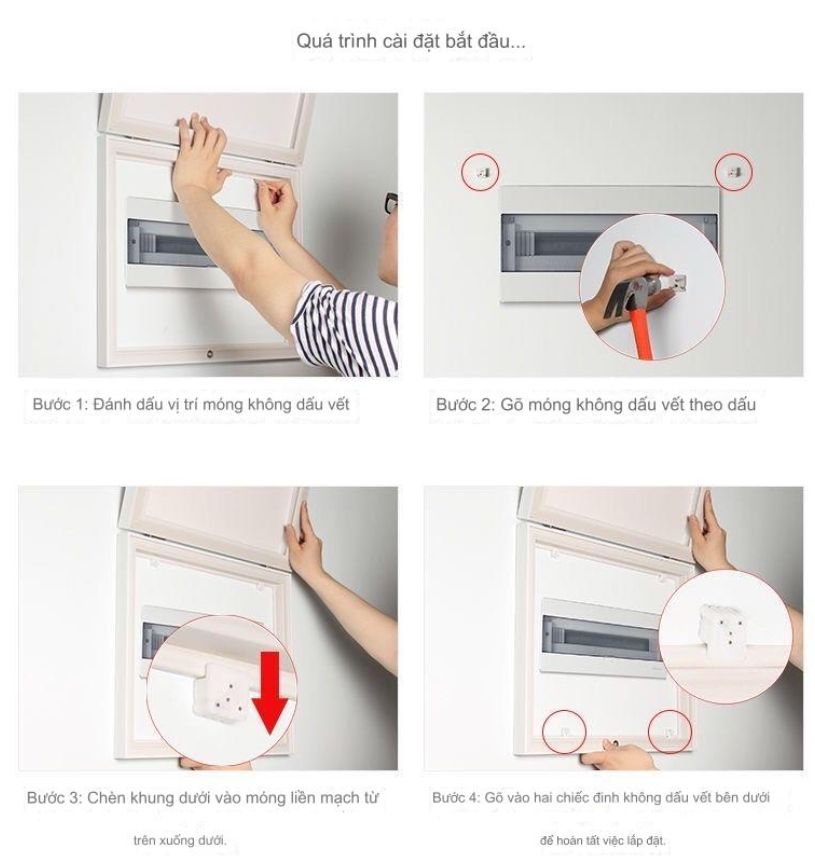 Khung tranh che bảng điện, tủ điện sang trọng che aptomat bảng điện