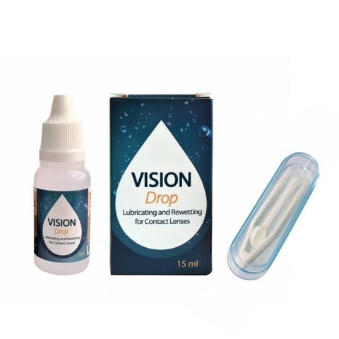  Nhỏ mắt kính áp tròng Vision Drop + Nhíp Đeo Lens 