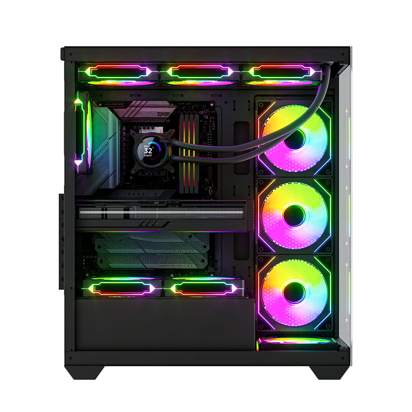 Vỏ Case VITRA ATLANTIS WX1 Black (ATX/Màu Đen)