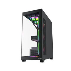 Vỏ Case VITRA ATLANTIS WX1 Black (ATX/Màu Đen)