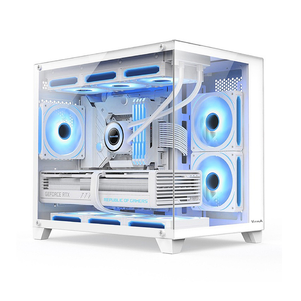 Vỏ Case VITRA CRYSTAL S1 V2 WHITE (MATX/Màu Trắng/Mini- ITX)