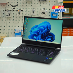 Laptop HP Gaming Victus 15-fa1040nr (Core i5-12500H, Ram 16GB, SSD 512GB, RTX 4050 6GB, 15.6'' FHD IPS, 144Hz, Window 11, Black)