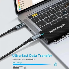 Cáp dữ liệu USB4 type C | Truyền 40Gbps | 2500MB/s | 240W | Chiếu màn hình 8K (1.5m)