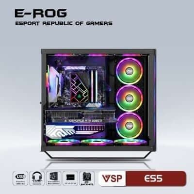 Vỏ Case VSP ESPORT ROG ES5 Gaming (4 Fan) Đen