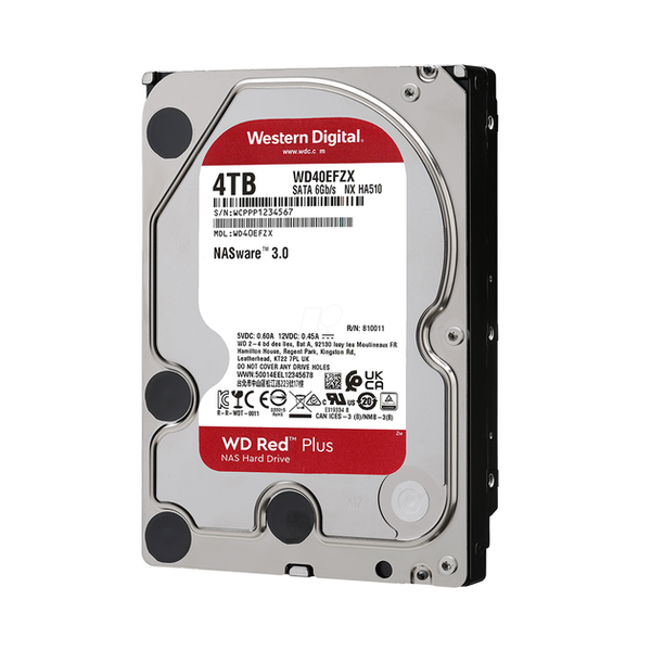 Ổ cứng HDD Western Caviar Red Plus 4TB 5400Rpm, SATA3 6Gb/s, 128MB Cache