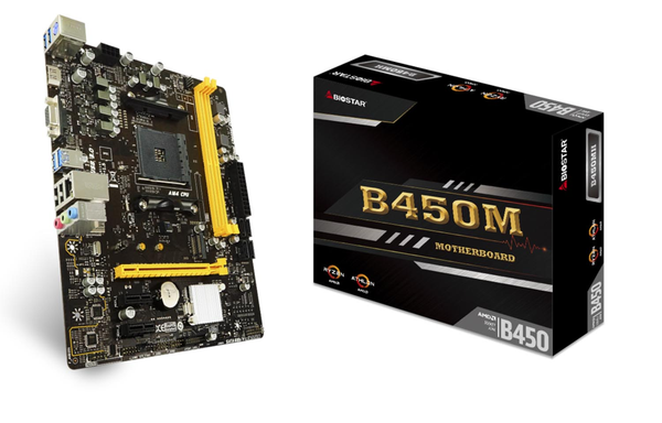 Mainboard Biostar B450MH (AMD B450, AM4, mATX, 2 khe RAM DDR4)