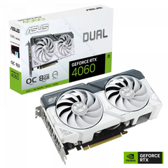 Card màn hình ASUS Dual GeForce RTX 4060 White OC Edition 8GB GDDR6 (NK)