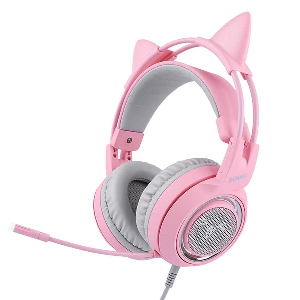 Tai nghe tai mèo Somic G951S Pink Edition (Cổng 3.5mm)