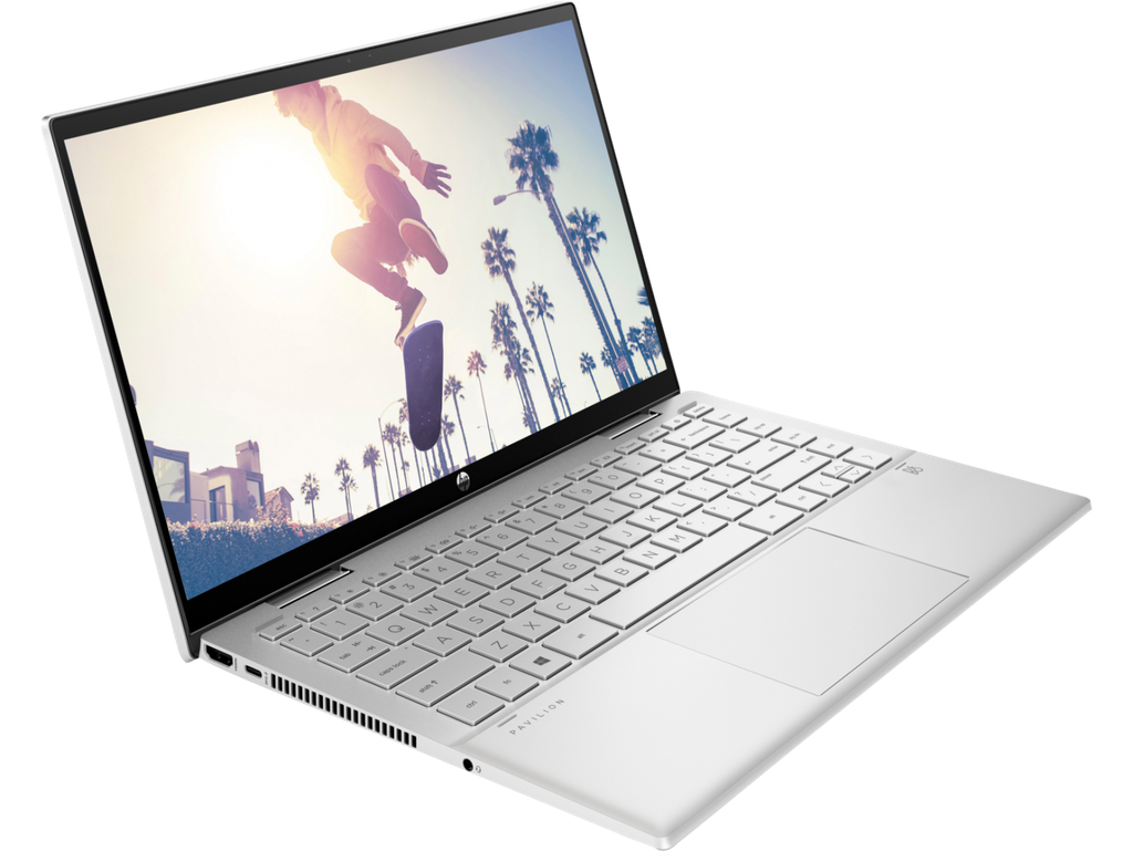 HP Pavilion  x360 convertible  Silver (2021) i3-1125G4, RAM 8G, SSD 256G, Màn 14 inch Full HD IPS,  cảm ứng xoay gập 360