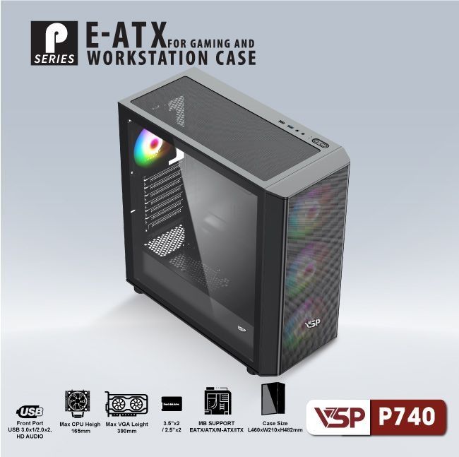 Vỏ Case VSP Workstation P740 E-ATX