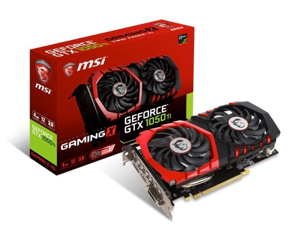 VGA MSI GTX 1050 TI GAMING X 4G (NVIDIA Geforce/ 4Gb/ DDR5/ 128Bit)