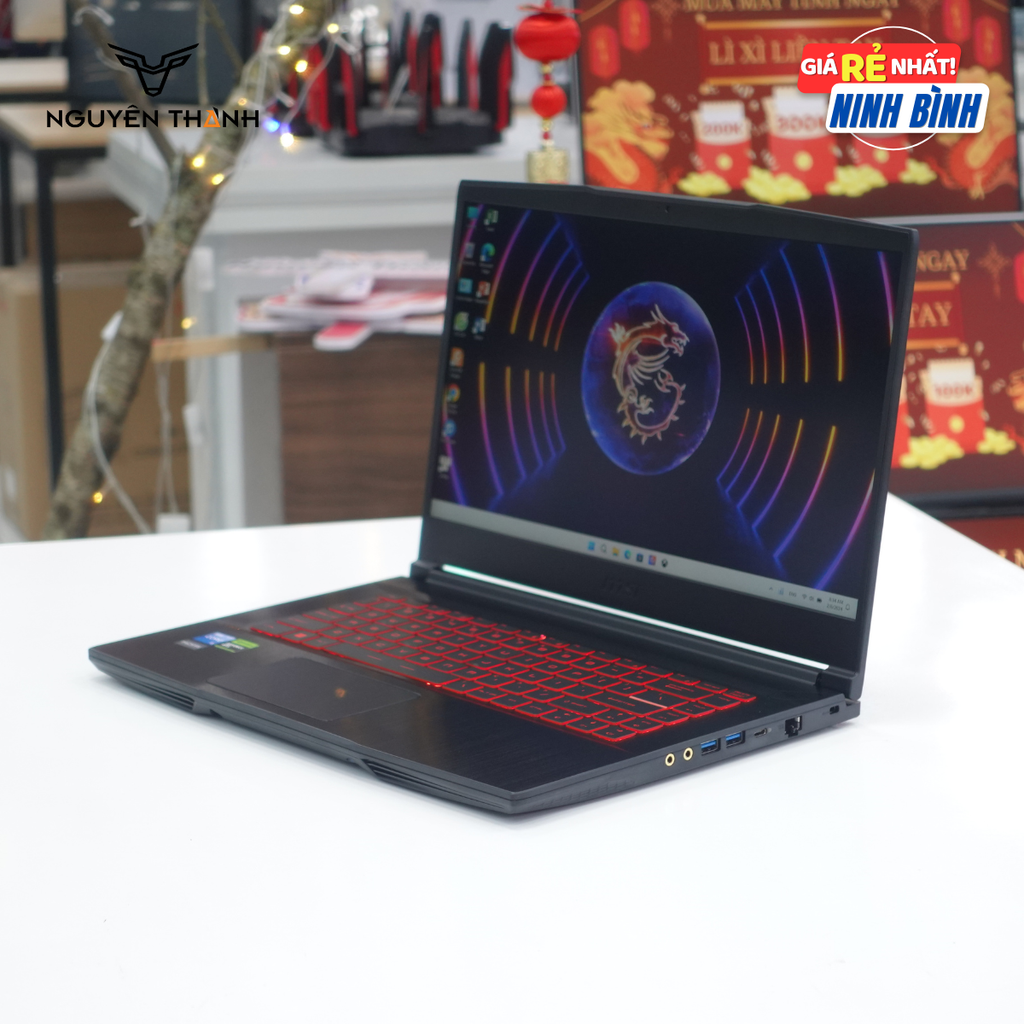 LAPTOP MSI THIN GF63 (Core i7-12650H, RAM 32GB , SSD 1TB, RTX 4060 8GB, 15.6 inch FHD 144Hz , Win 11)