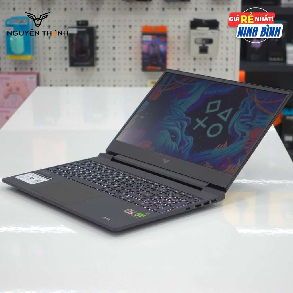 Laptop HP Gaming Victus 15-fb1013dx (AMD RYZEN 5 7535HS, Ram 16GB, SSD 512GB, RTX 2050 4GB, 15.6'' FHD IPS, 144Hz)