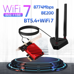 Card mạng không dây PCIE FENVI WI-FI 7 8000Mbps (WiFi 7+ Blutooth 5.4) BE200