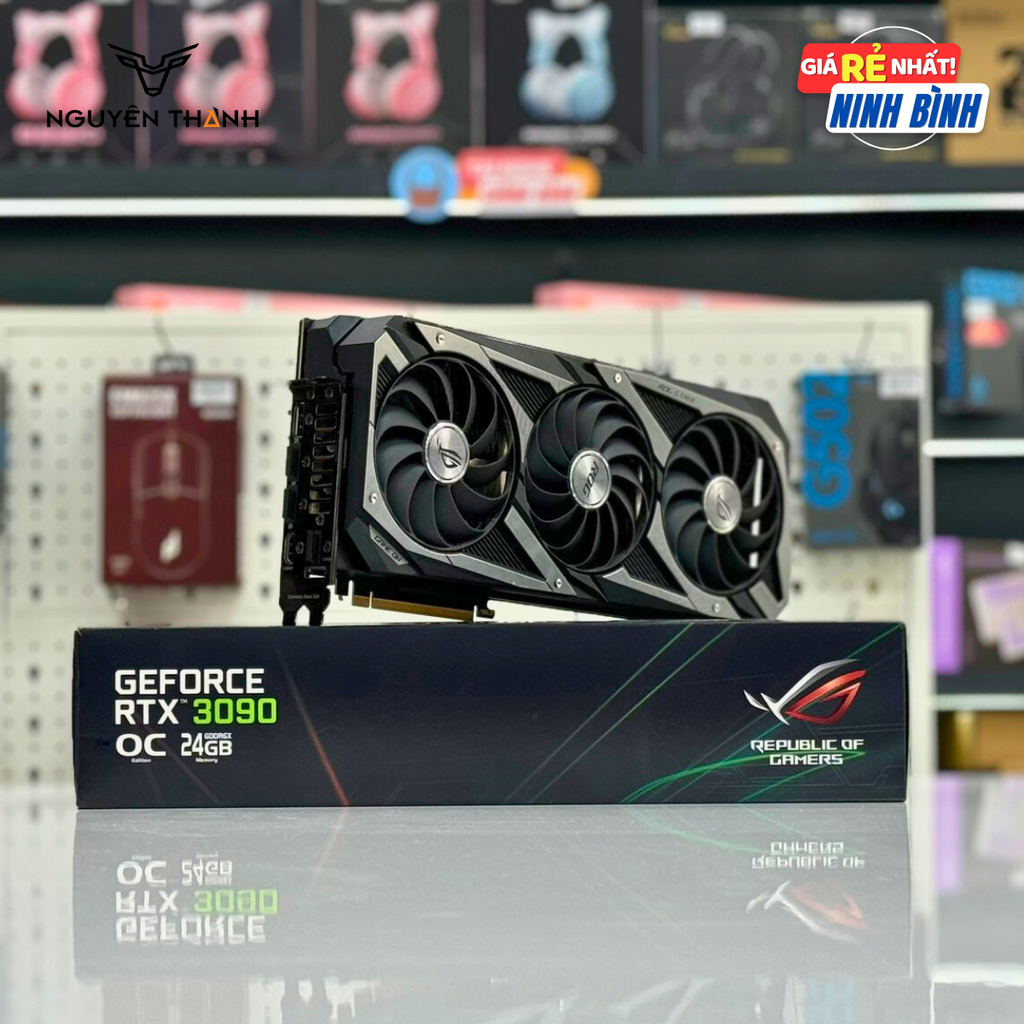 CARD MÀN HÌNH ASUS ROG STRIX RTX3090-O24G-GAMING (Likenew - Bảo hành 12 tháng)