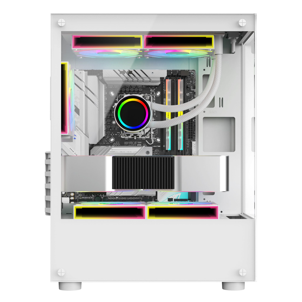 Vỏ Case VITRA ATLANTIS X6 WHITE (MATX/Màu Trắng/Rad 240)