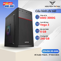 Máy tính văn phòng AMD 3000G Ram 8GB SSD 240GB