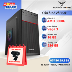 Máy tính PC AMD 3000G Ram 16GB SSD 256GB Siêu khoẻ siêu rẻ